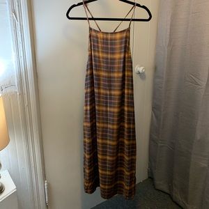Silence + Noise Plaid Midi Dress